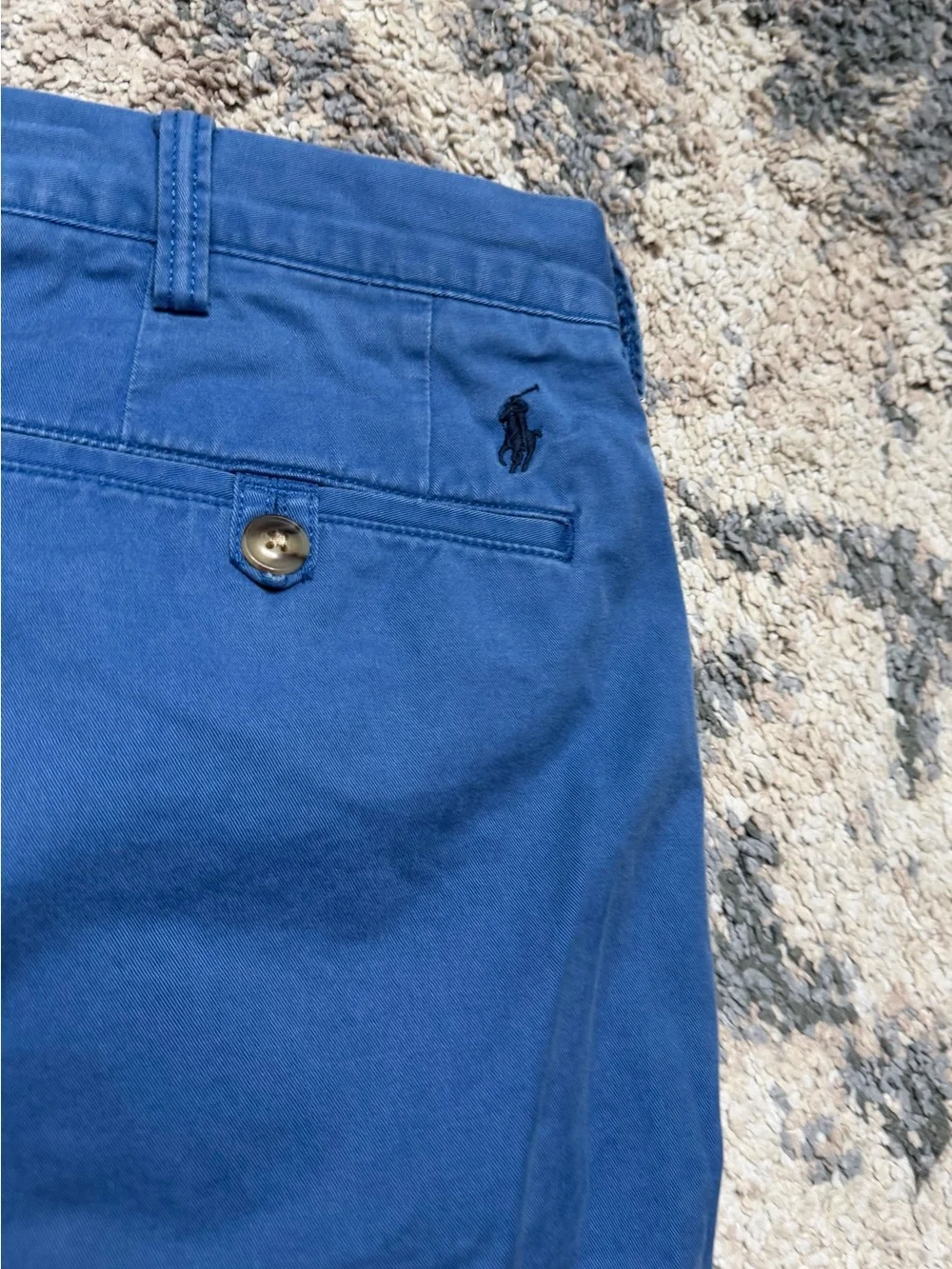 Polo by Ralph Lauren Navy Blue Flat-Front Chino Shorts